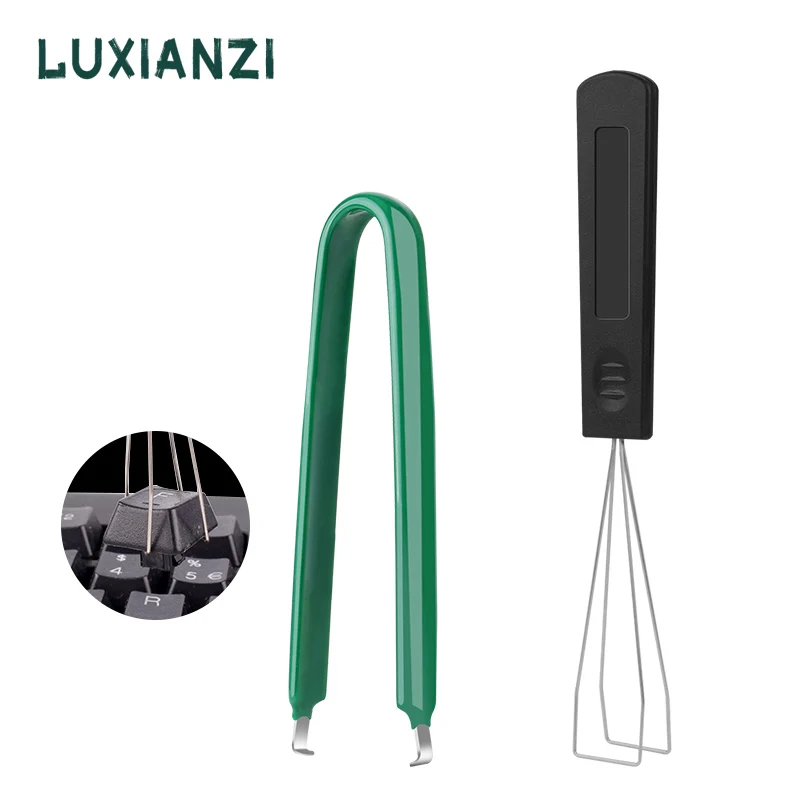 LUXIANZI IC Chip Extractor Electronic Component Parts Gripper U Type Tweezers Pick Up Tool For Electronic Repair Metal Grabber