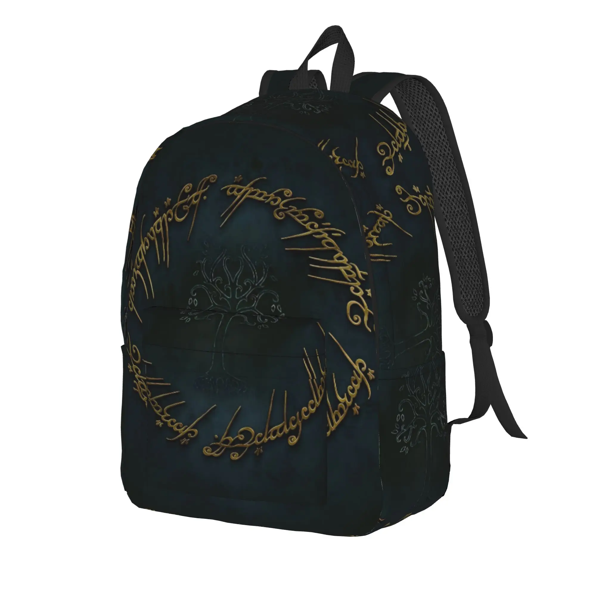 L-Lords Of The R-Rings Middle Earth (9) Backpack  Women Men Polyester Hiking Backpacks Breathable Fun School Bags Rucksack