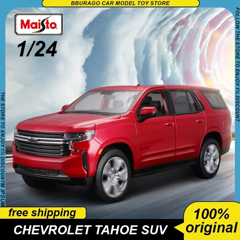 

Maisto 1:26 2021 Chevrolet Tahoe SUV Diecast Model Edition Offroad Vehicle Alloy Luxury Toys Collection Children Ornament Gift