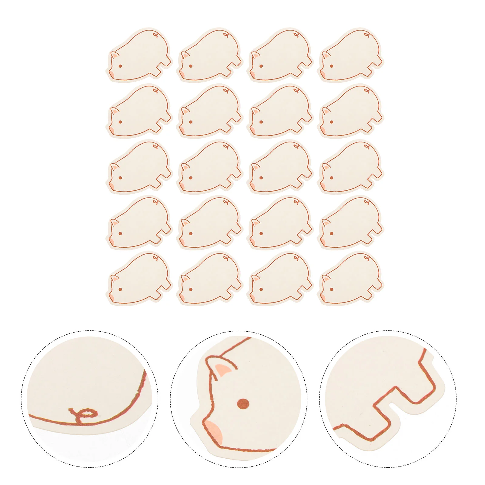 60 Pcs Page Stickers Note Message Card Cards Blank Place Holiday Small Word Pads