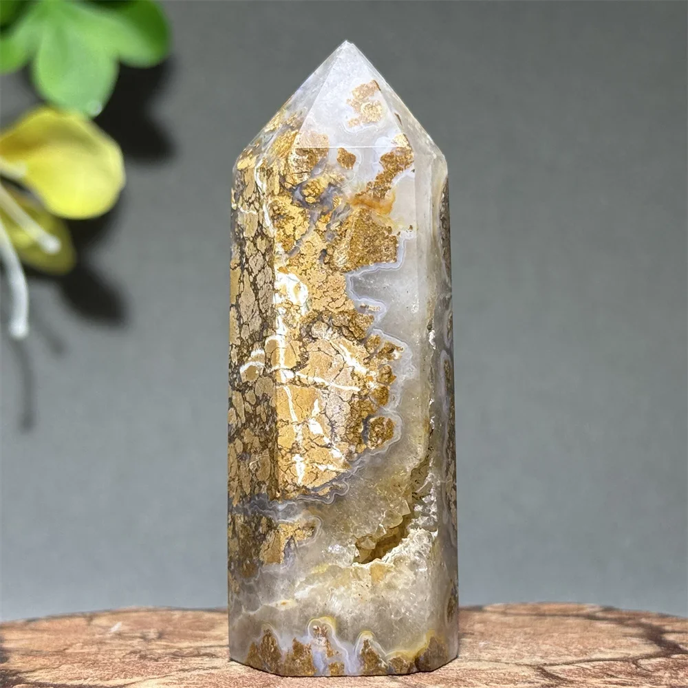 Natural Gemstone Agate Obelisk Mineral Quartz Home Room Decoration Reiki Meditation Treatment Witchcraft Chakra Prayer Wand