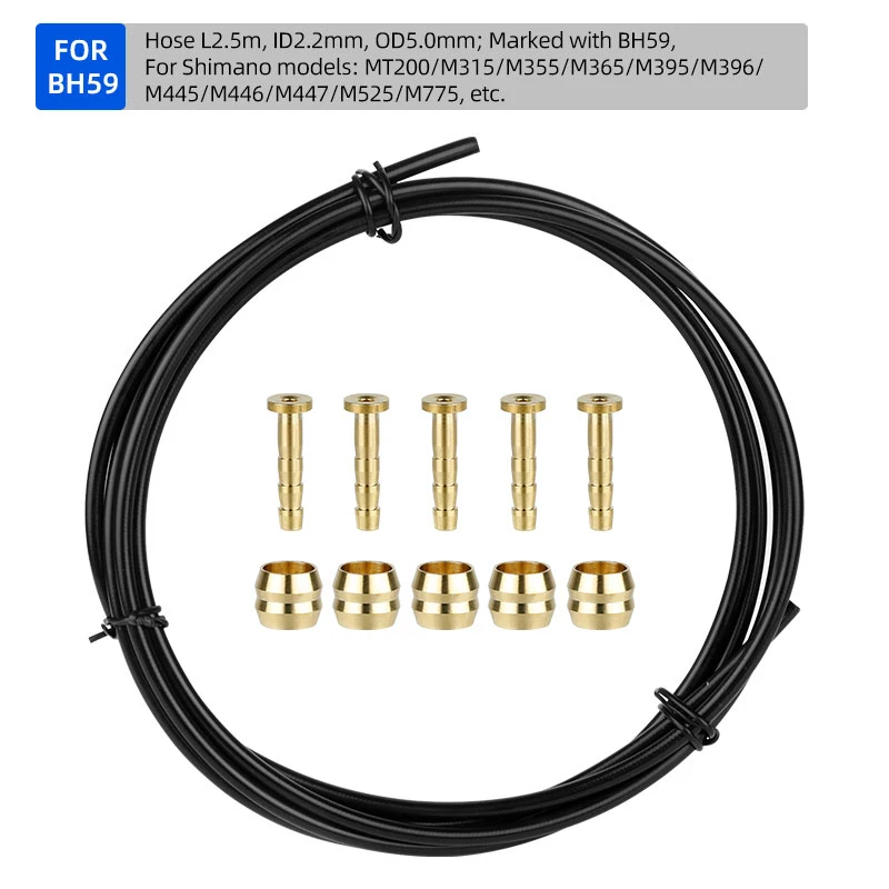 

2500mm Hydraulic Brake Hose 3 Layer Oil Tube for Shimano BH59/BH90 SRAM Magura Tektro Bike Brake Replacement