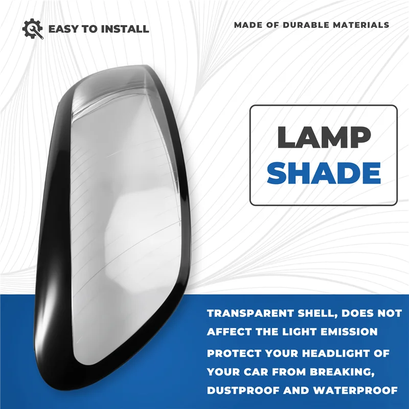 For Volvo C30 2006-2010 Car Lampshade Lamp Shade Front Headlight Cover Clear Lens Shell Lampcover Mask