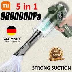 Xiaomi-Aspirador de pó sem fio para automóveis, Mini aparelho portátil, Aparelho elétrico para carro e casa, úmido e seco, uso duplo, 5 em 1, 9800000PA