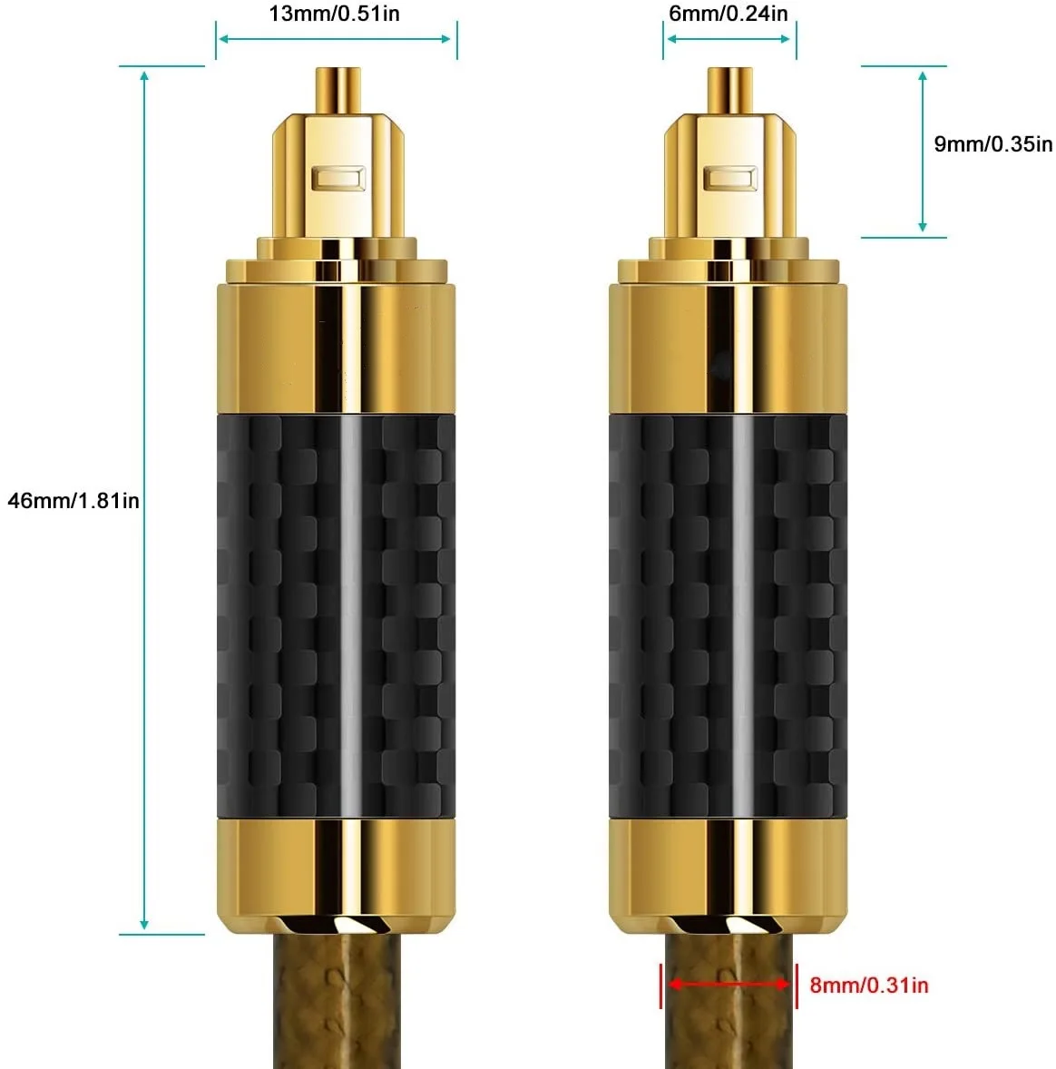 1/2/3/5/10/15/20M Digital Optical Audio Cable Carbon Shell Toslink Cable Fiber SPDIF Cable for Speaker TV Soundbar DVD Amplifier