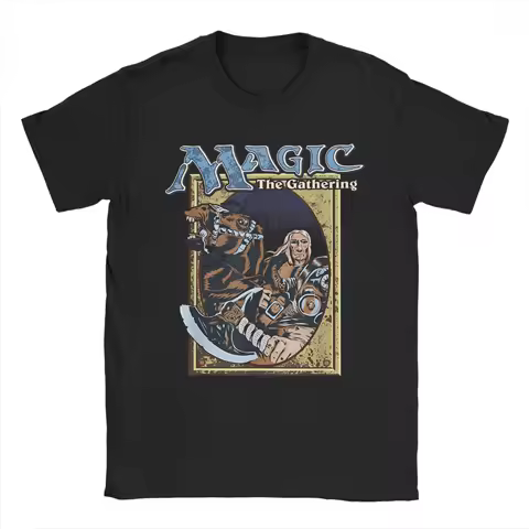 Men T-Shirt Magic Games Gathering MTG Novelty 100% Cotton Tees Short Sleeve Fifth Edition Deck T Shirt O Neck Tops Gift Idea