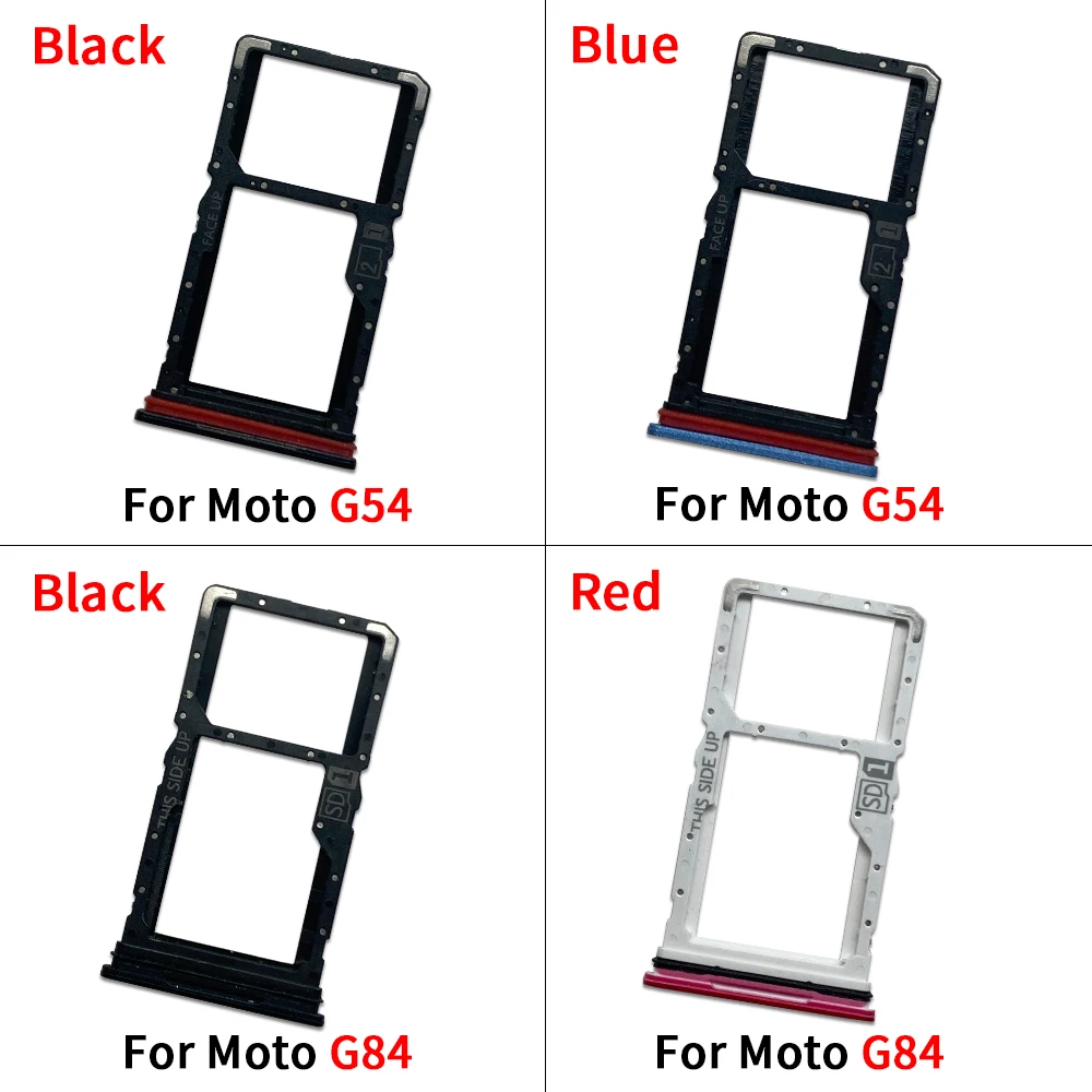 NEW SIM Card Holder Tray chip slot drawer Holder Adapter Socket Parts For Moto G04 G04S G54 G73 G84 (Dual & Single) image 5