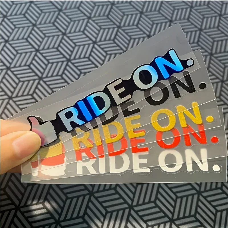 1 adesivo per auto moto "Thumbs Up Ride On" Accessorio per lo styling unico per la decorazione della cultura di guida del veicolo