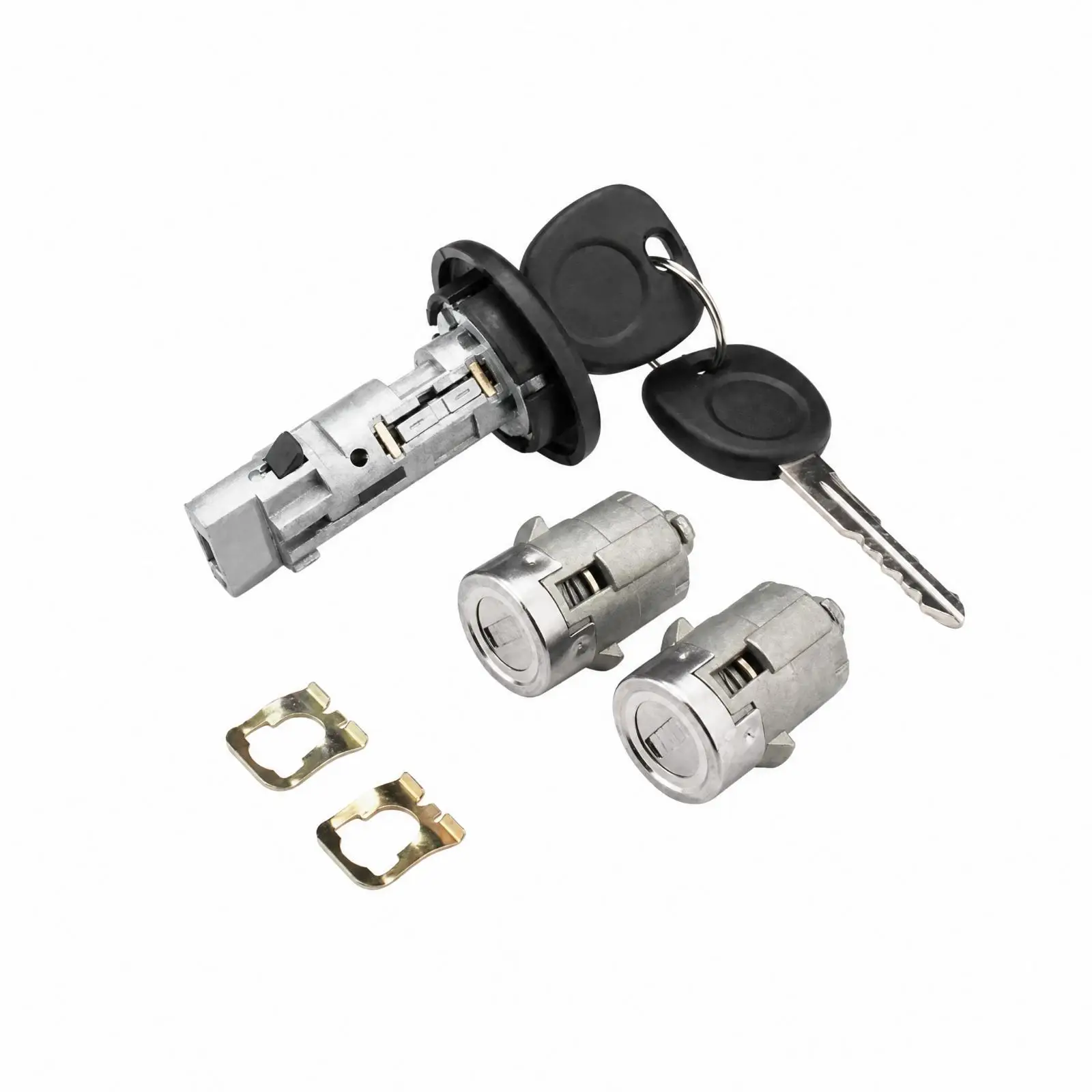 JH KD003M4 Lock Cylinder Assembly Metal Ignition and Door-Lock Cylinder Assembly Direct Replacement for Diy Car Repair