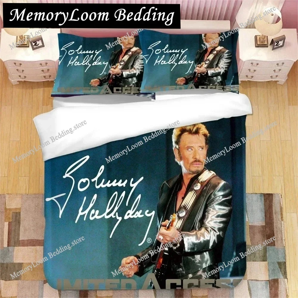 Fashion Trend Modern Johnny Hallyday Bedding Set Single/Twin Size Duvet Cover 3D Print Stylish Soft Home Textile Set Luxury Gift