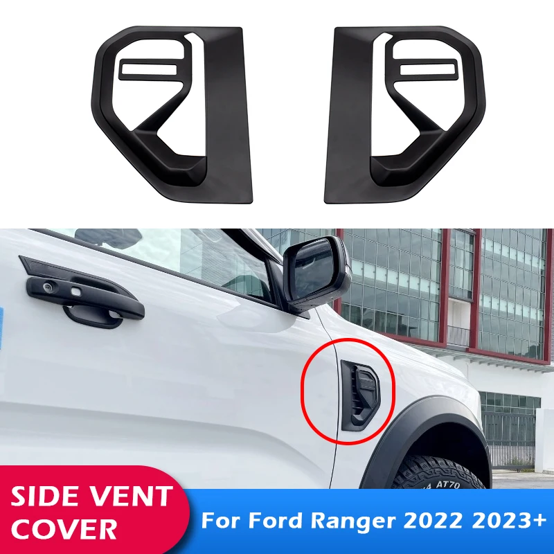 

Side Vent Cover Protector For FORD RANGER 2022 2023+ WILDTRAK SPORT XL XLT XLS For Double Cab 4*2 Car Accessories turbo version