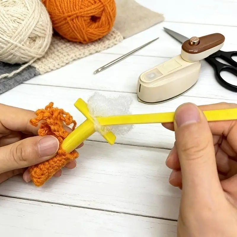 DIY Cotton Stuffing Tool For Plush Dolls,Sewing Crochet Filling Tool,Handheld Stuffed Doll Fabric Filler Handmade Craft Supplies