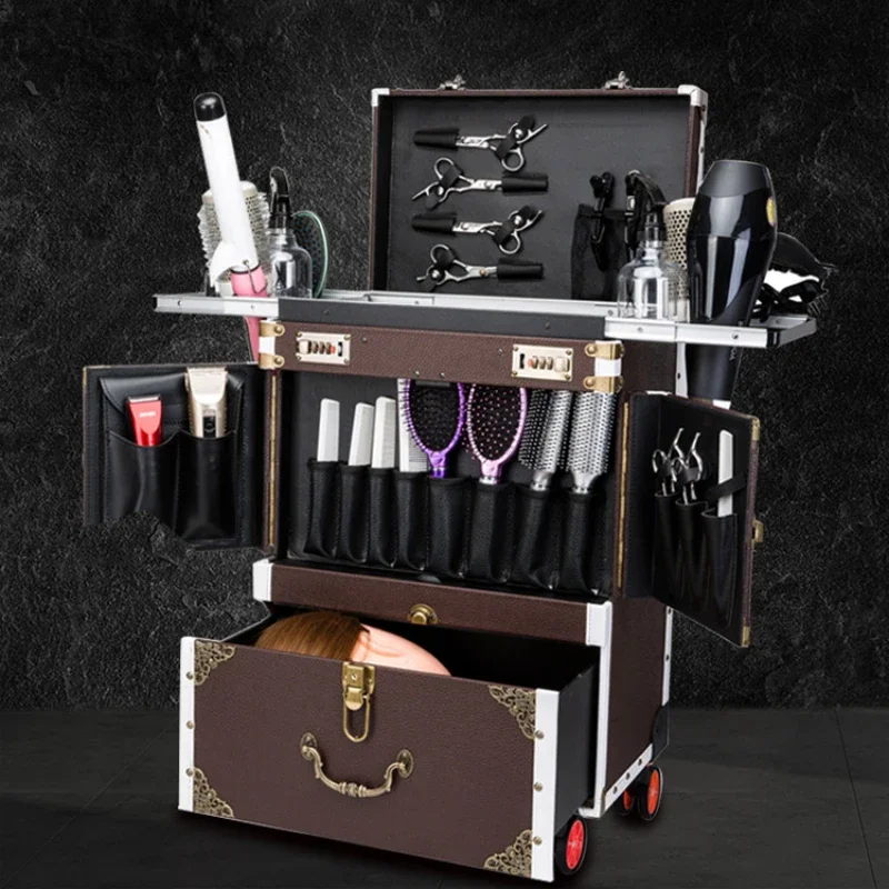 Gereedschapskist met grote capaciteit Kapper Gereedschapskist Professionele make-upartiest Multifunctionele make-up gereedschap opbergdoos Trolleykoffer