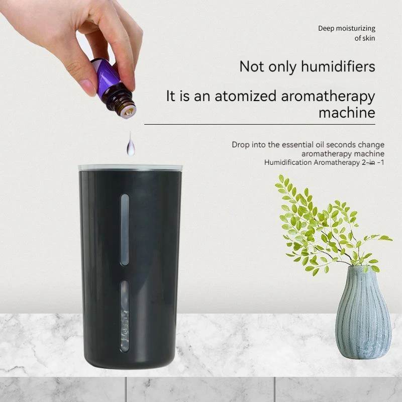 USB Mini Air Humidifier Aroma Essential Oil Diffuser for Home Car Ultrasonic Mute Mist Maker Diffuser with LED Color Lamp