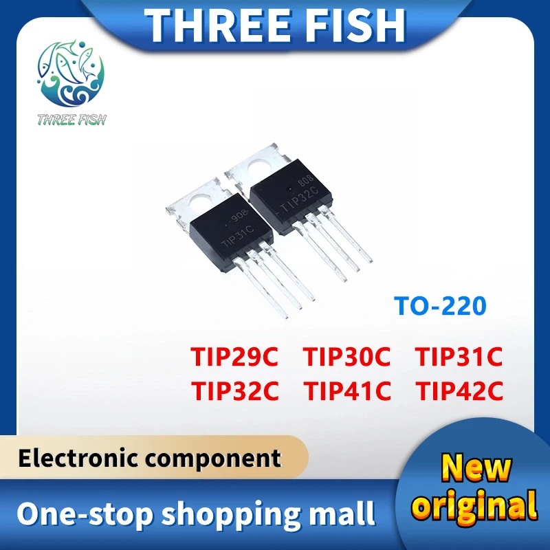 

10pcs TIP29C TIP30C TIP31C TIP32C TIP41C TIP42C Transistor TO-220 TO220 TIP31 TIP32 TIP41 TIP42