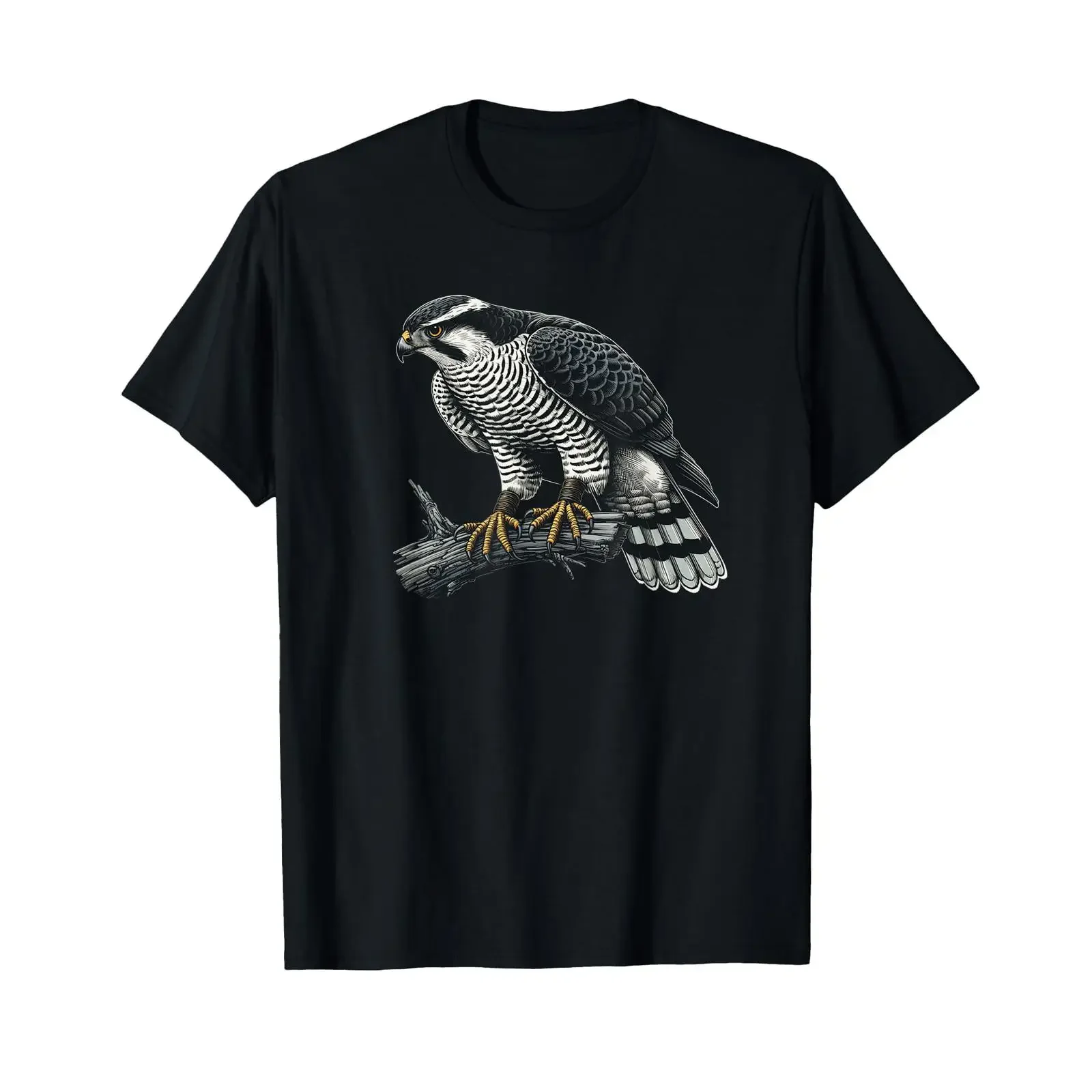 Hawk Bird of Prey Falconer Hunting and Watching T Shirt black vintage Washed Versatile streetwear Unisex Top For Everyday Wear