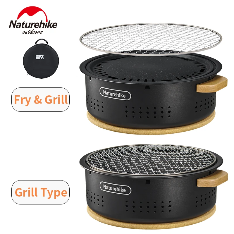 

Naturehike BBQ Grill Charcoal Stove Outdoor Camping Picnic Barbecue Fire Pit Portable Multi-functional Desktop Round Stove Pot