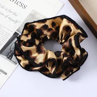 Leopard Print Hair Scrunchies Ponytail Holder Elastic Hair Bands Wrist Line Fabric Scrunchy Hair Ties for Show Sleepover Party - Image 4