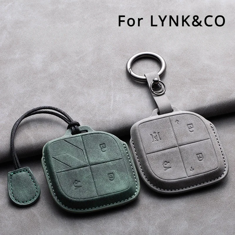 

Leather Car Key Case Cover For LYNK&CO 08 2022 2023 2024 LYNKCO 01 02 03 05 06 09 Auto Key Fob Holder Keychain Accessories