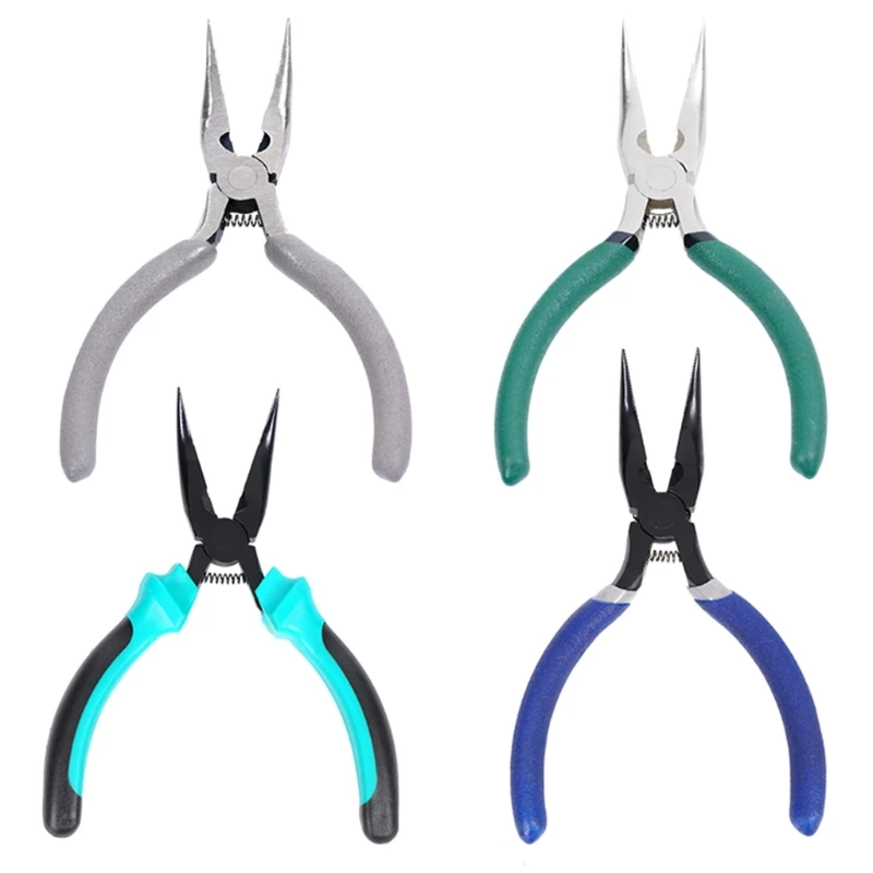 Y166 Curved Nose Plier Beadwork Pliers Tool Wire Cutter Needle Nose Metal Pliers Collection Tool for DIY Enthusiasts