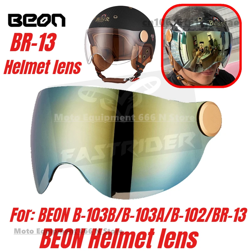 

Original BEON BR-13 Motorcycle Helmet Short Lens B-103B/B-103A/B-102 Helmet Long Lens Color Visors Helmet Accessories