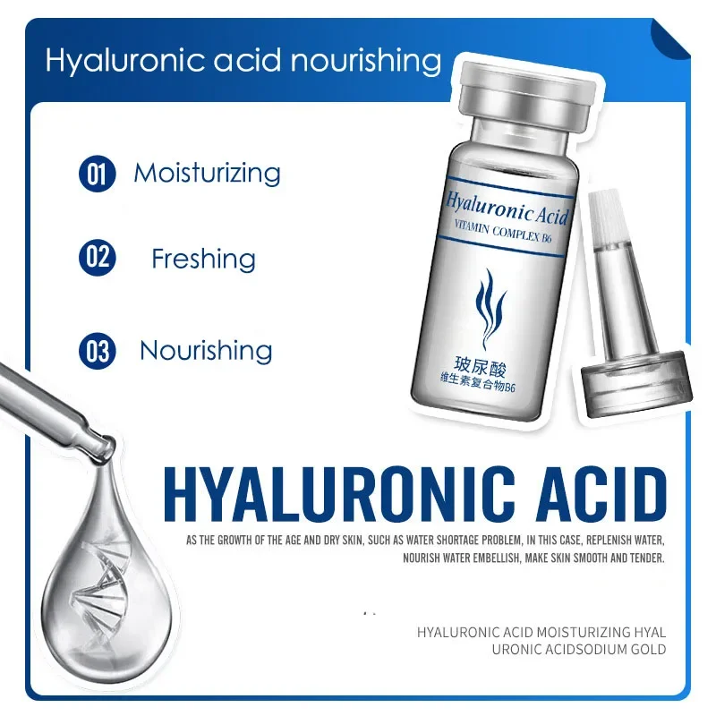 Hyaluronzuur Serum Hydraterende Vitaminen E Gezichtsherstellingen Hydraterende Helderder Anti Rimpel Veroudering Collageen Huidverzorging