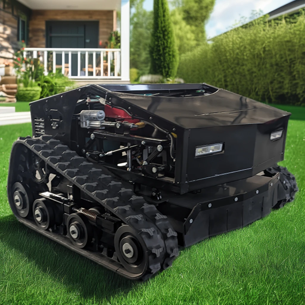 Self Propelled Robotic Lawn Mower Garden Crawler Powerful Gasoline Remote Control Grass Cutter customization