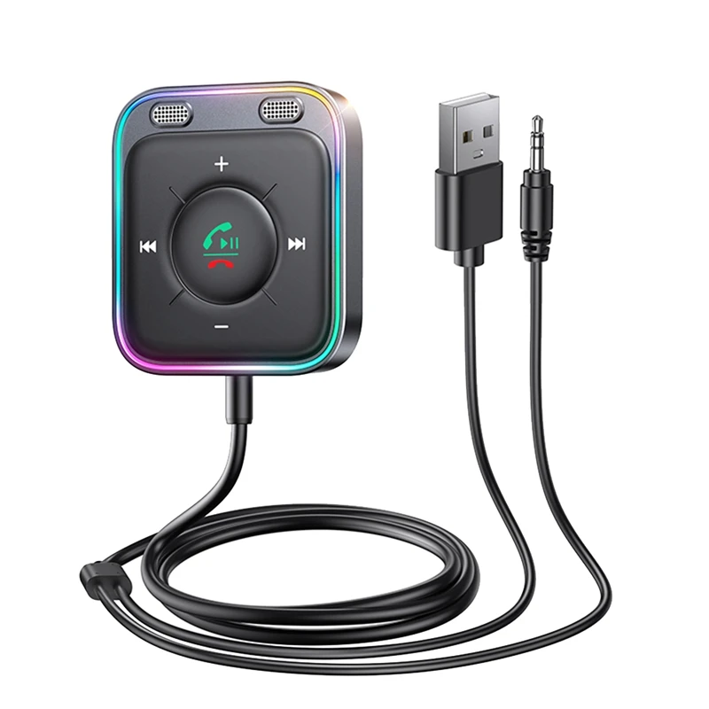 

Bluetooth 5,3 автомобильный адаптер Улучшенный двойной Mics ENC шумоподавление Bluetooth беспроводной приемник