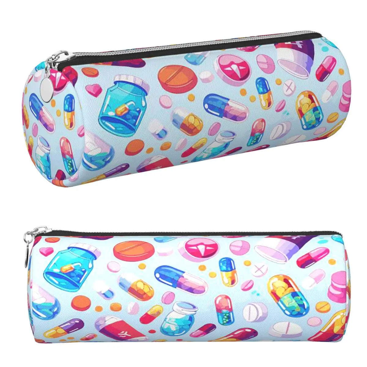 Magical Cartoon Pill Colorful Pencil Cases Pen Holder Stationery Supplies Big Capacity Pen Box Pencil Bag for Boys Girls Gifts