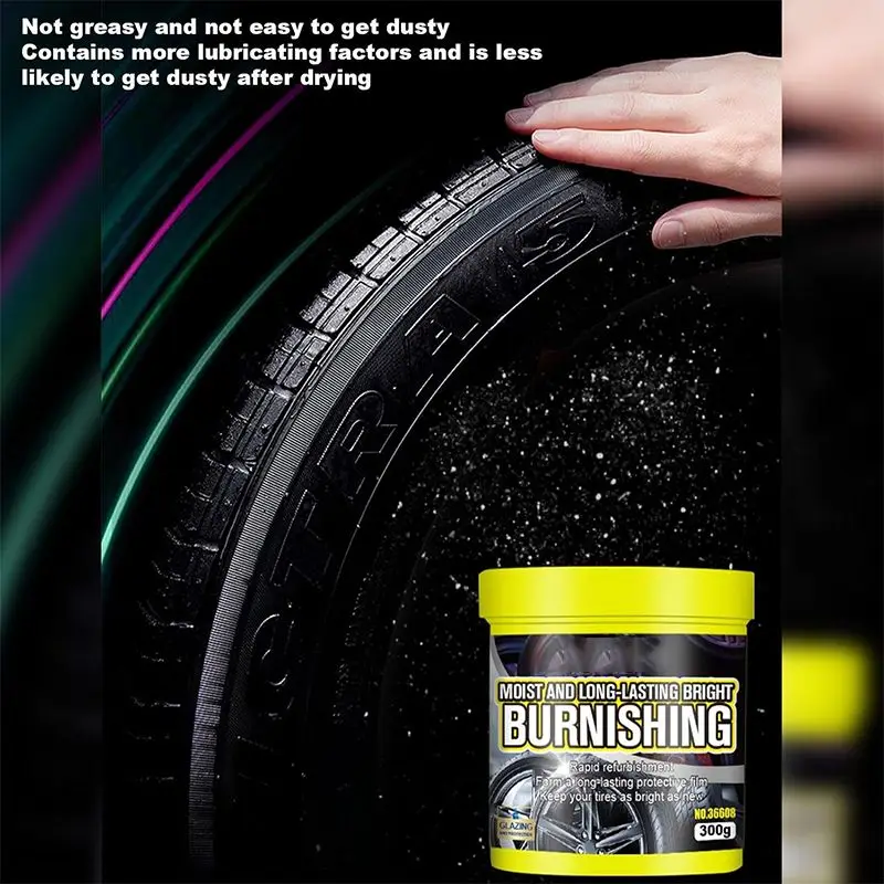 Car tire maintenance paste, tire polishing, cleaning and refurbishment, blackening and brightening tire coating paste