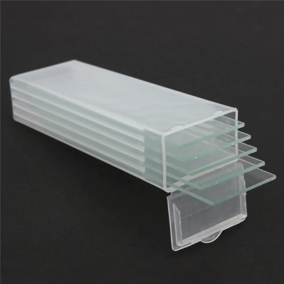 5Pcs 1mm Thickness Cavity Glass Coverslips Single Concave Microscope Glass Slides Reusable Laboratory Blank Sample Cover Glass