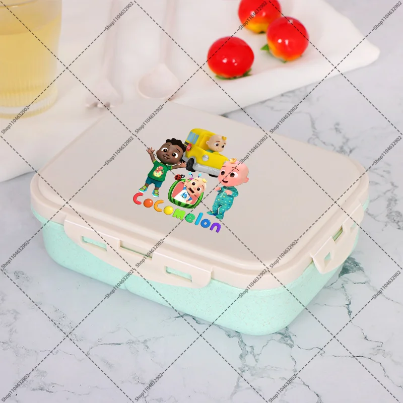 Cocomelons Cute Lunchbox Cartoon Anime Pattern Printed Bento Lunch Box Students Fashion Food Storage Containers Birthday Gifts