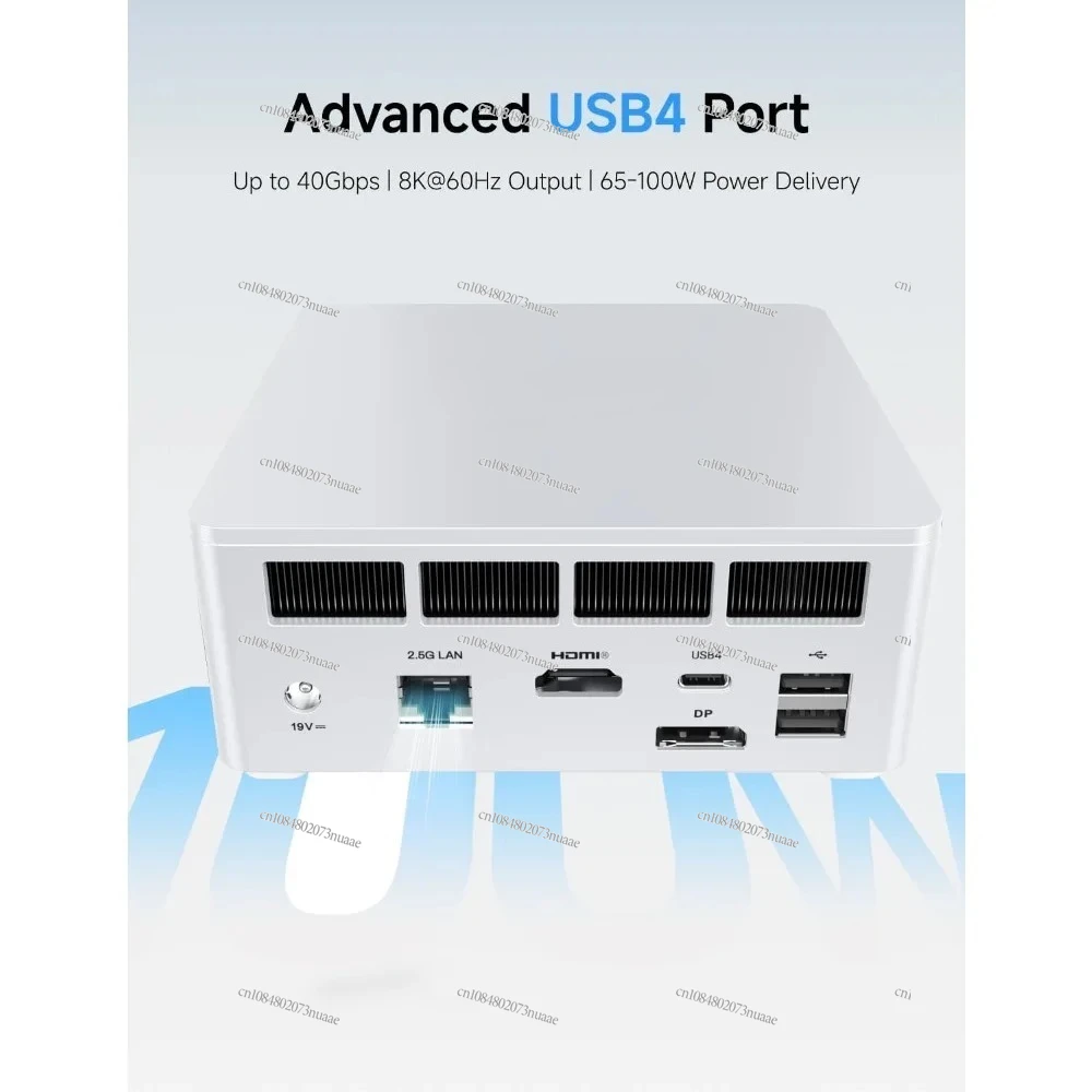 الأثاث. كمبيوتر صغير رفيع AMD Ryzen 7 8745H 8C/16T كمبيوتر مكتبي هيكلي بدون ذاكرة الوصول العشوائي/SSD/OS، مخرج HDMI/DP/USB4 8K@60 هرتز #1