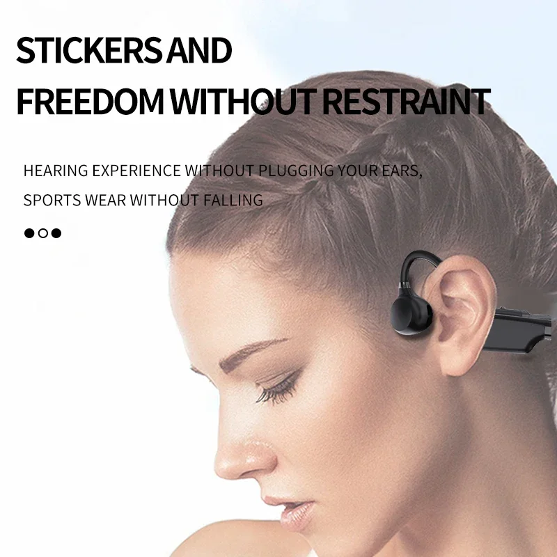 Bluetooth Headphone Sports Earphone Waterproof Wireless Headset w Microphone Ear-hook TWS Bass HIFI Stereo MP3 Support SD Card