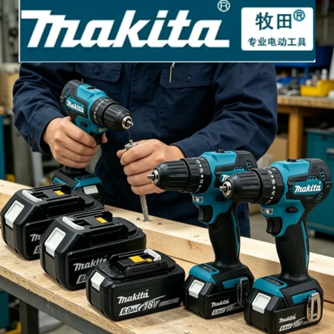 

Makita 18V 5Ah 6Ah 9Ah Heavy-Duty Rechargeable Battery Set, Stable Output For DDF487 Construction Power Drill