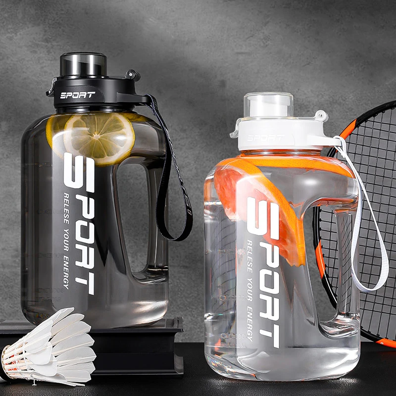 2500/1700ML Portable Water Bottle With Straw Lid Large Capacity Men's Sports Gym Water Kettle For Camping Travel Space Cup