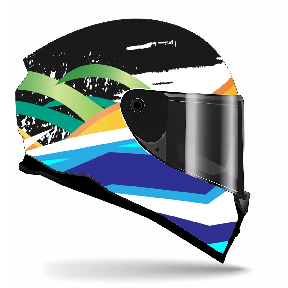 Abstract Ripples Full Helmet Wrap Sticker Motorcycle Helmet Racing Graphic Decal Vinyl Wrap Helmet Decor Sticker