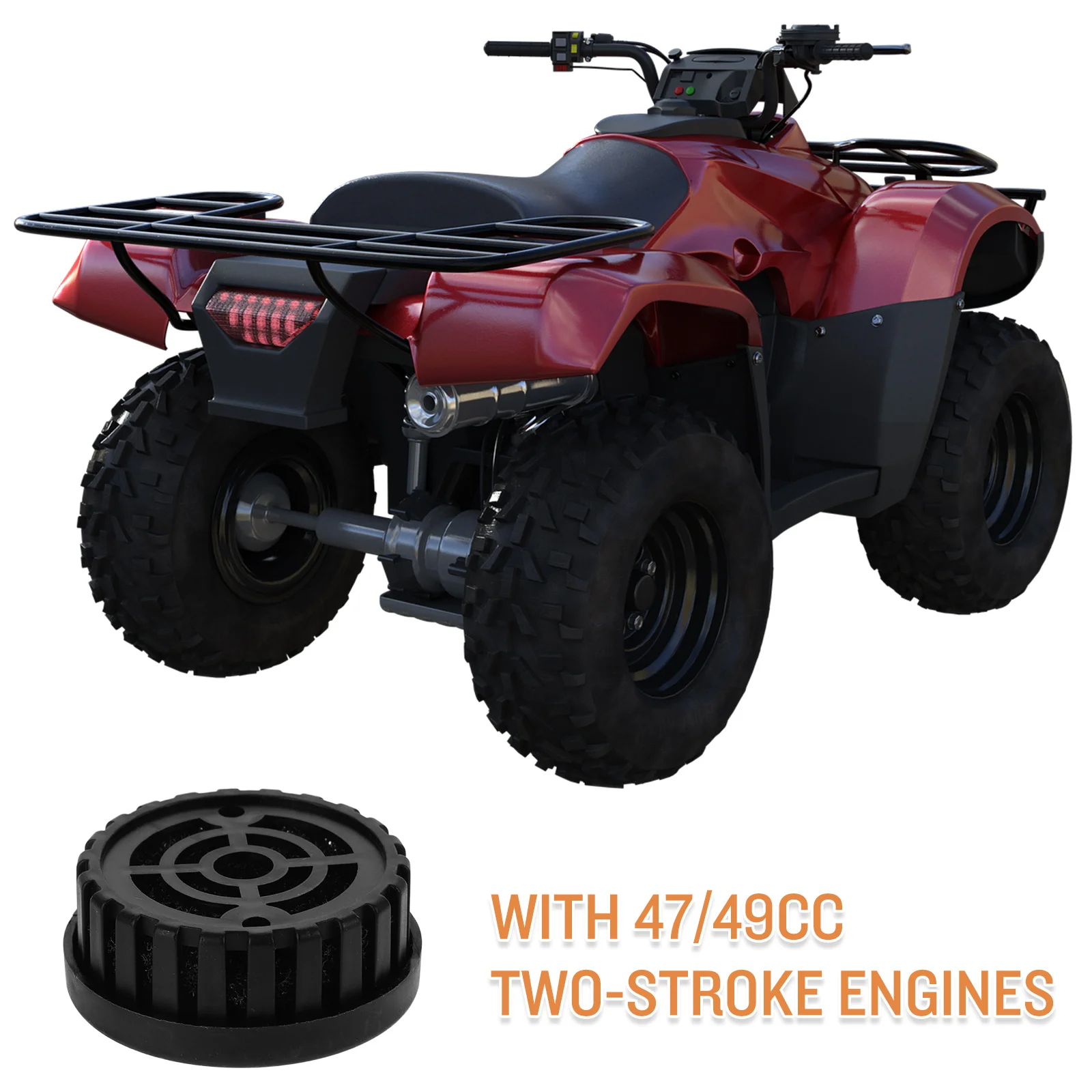 

Air Filter For 47/49Cc Two-Stroke Atv Motorcycle Replacement Durable Sturdy Design High-Efficiency Filtration Off-Road Use