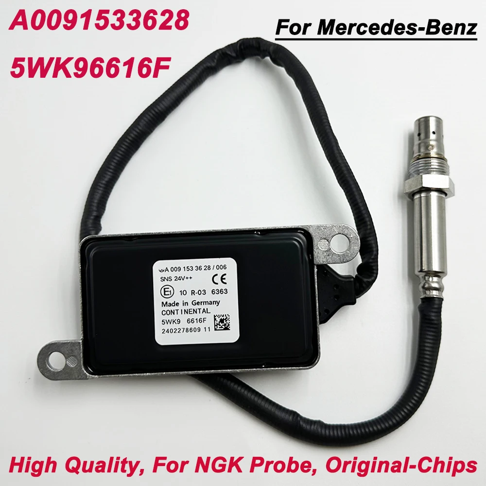 High Quality N-GK Probe A0091533628 5WK96616F Nox Sensor For Mercedes-Benz Actros Atego LKW EURO 4 5 6 24V 0091533628 5WK96616D