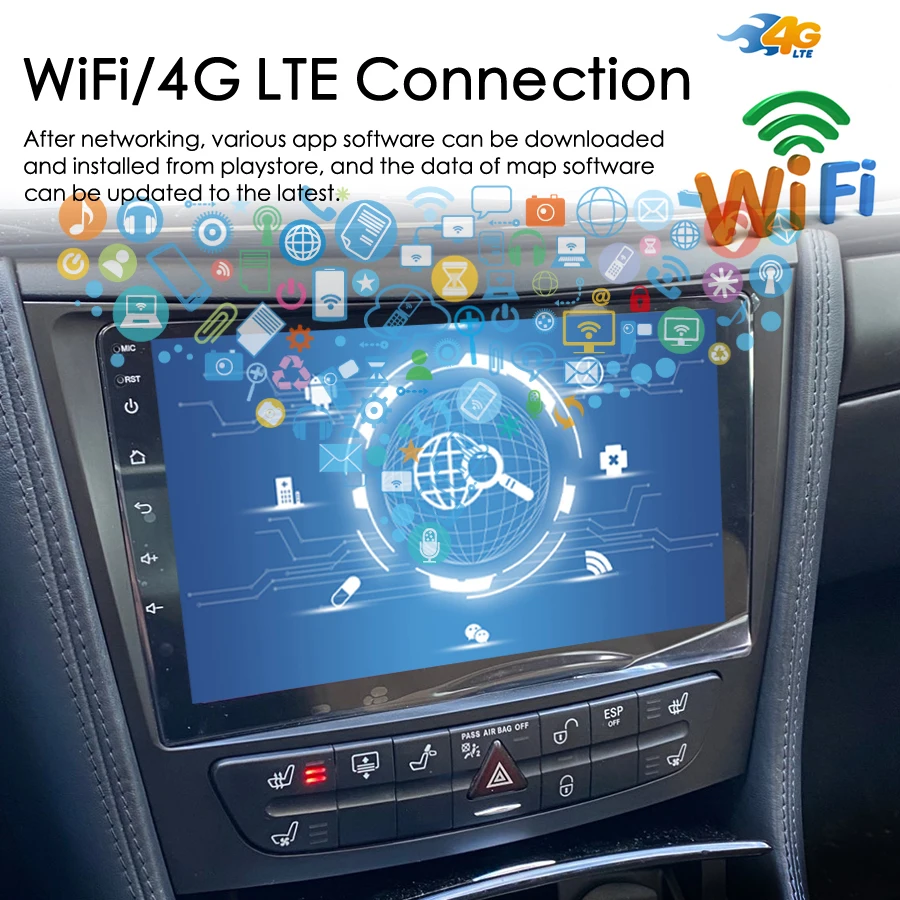 128GB Android 13 Ai Voice Carplay für Mercedes Benz W211 E300 2013-2017 GPS Navigation Multimedia Video Player Autoradio Stereo
