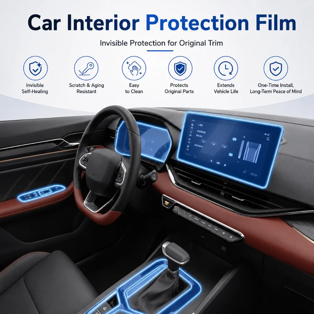 

Car Interior Dashboard Multimedia Navigation Transparent Anti-Scratch Protection Film Modification For Geely Emgrand S 2022-2024