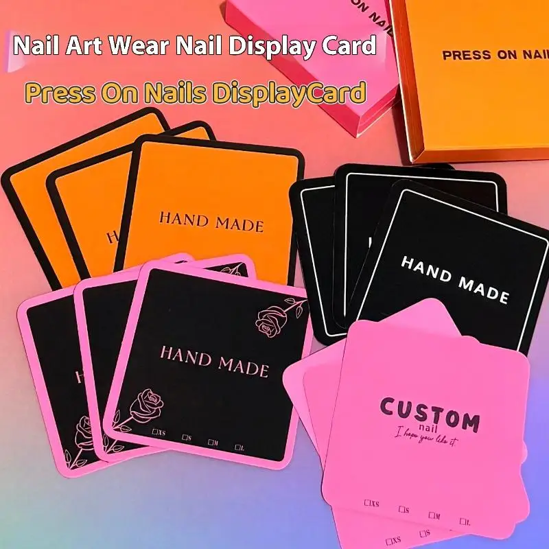 Cartes d'exposition pour faux ongles, boîte de rangement, personnalité, couleur fluorescente, pointes pour faux ongles, outils de manucure, fournitures d'art