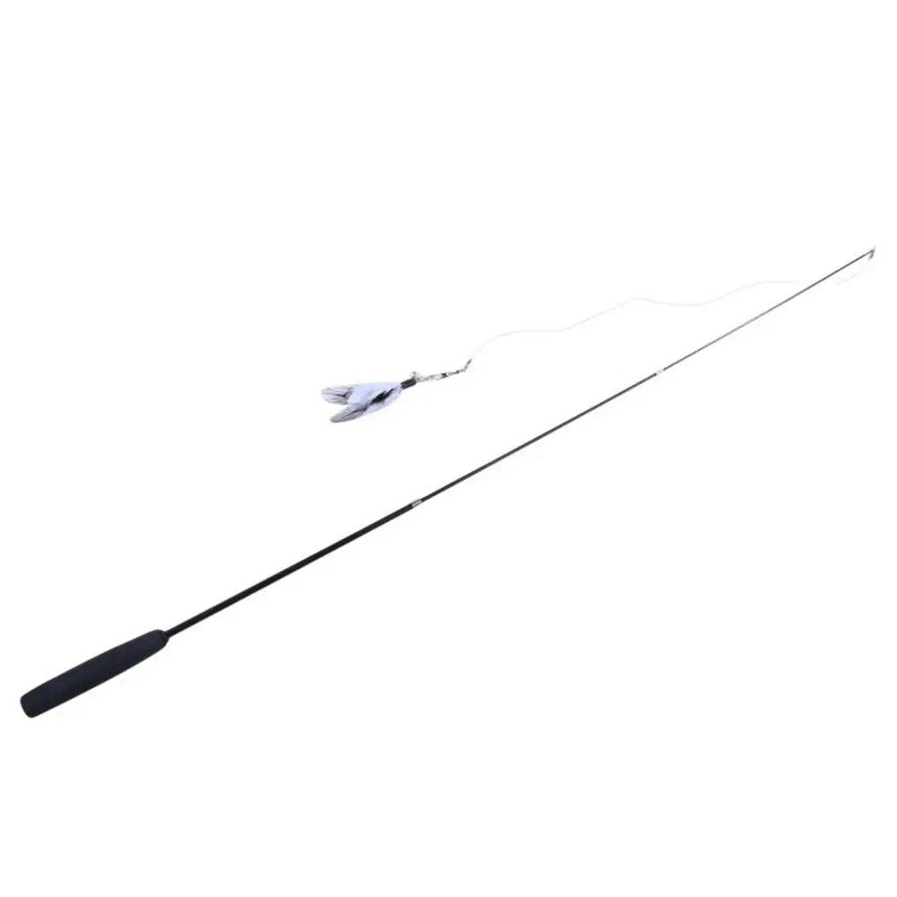 Durable 3-section Cat Teaser Wands Interactive Funny Telescopic Fishing Pole Kitten Teaser Stick Cat Accesorios