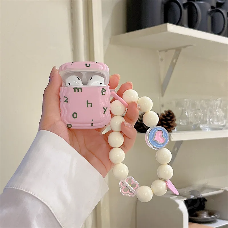 Casing Earphone Gelang Manik-manik Imut untuk Apple AirPods Pro Penutup Pelindung Headset untuk Air Pod 1 2 3 Headphone Silikon Funda