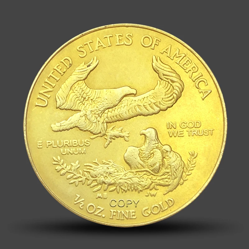 1/2 oz Feingoldene Sammlerstücke Münzen Vereinigte Statue von Amerika Liberty Challenge Münze Neujahrsgeschenk exquisite Sammlung 2021/2016