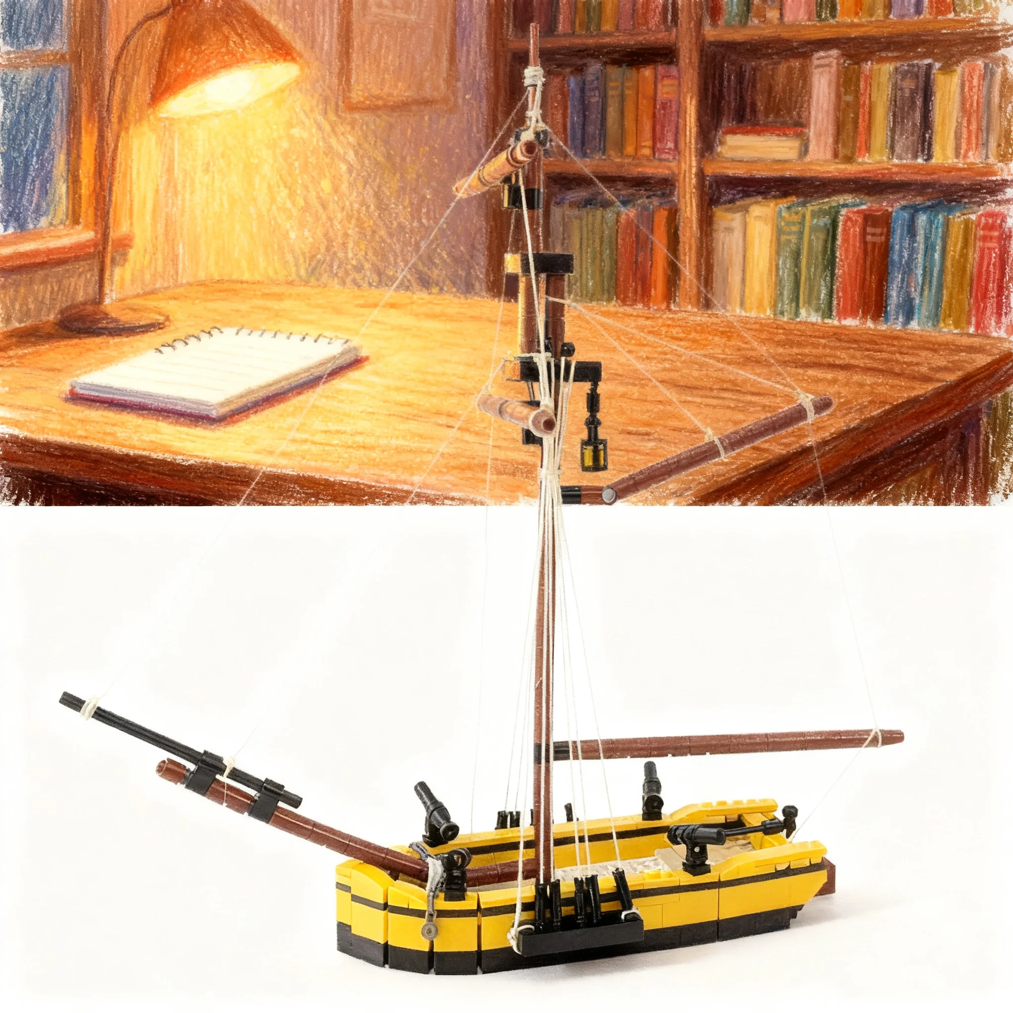 372 elementy MOC Mały Sloop Pi – Art Craft Christmas Ideas recenzja i cena