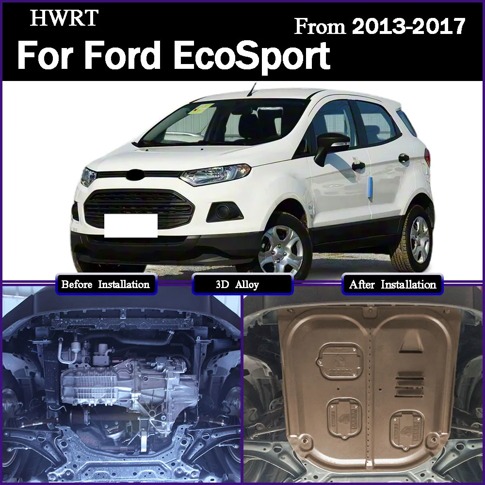For Ford EcoSport 2013-2017 1.5L Under Engine Guard Splash Shield Mud Fender Cover Plate Fender Mudguard Protector