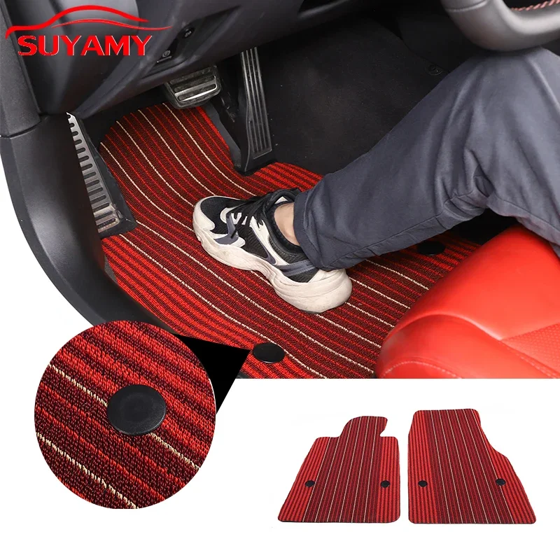 Custom Car Floor Mats Waterproof Anti-Slip No Odor Wire Mat For 2020-2026 Corvette C8 Stingray Z51 Z06 Auto Accessories