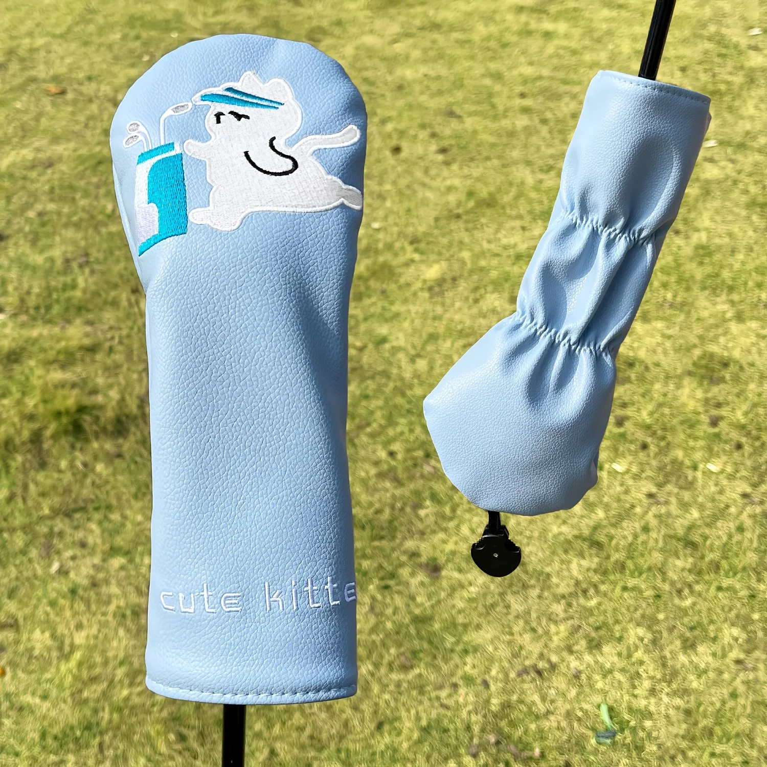 Blue Cat Playing Design Style Golf Club Cover, Fashionable Golf Club Head Cover, Golf Fairway Wood Head Cover, Best Gift view 3