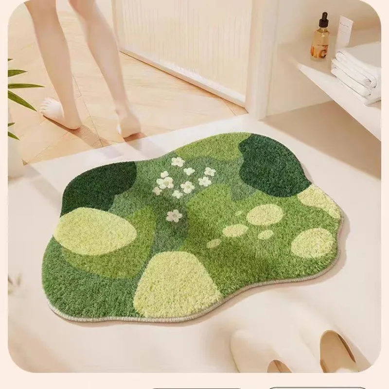 Imitation cashmere cartoon absorbent foot pad